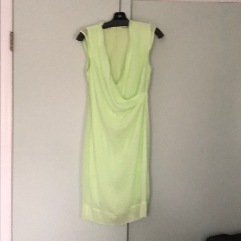 Lime green T Tahari size medium dress